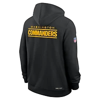 Sweat à capuche Nike noir Washington Commanders Sideline Standard Issue Initial Domicile Dri-FIT pour homme