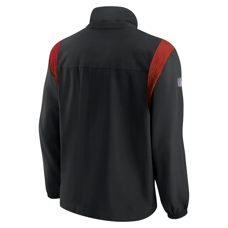 Veste noire à fermeture éclair intégrale avec logo tissé Nike Washington Commanders Sideline pour homme