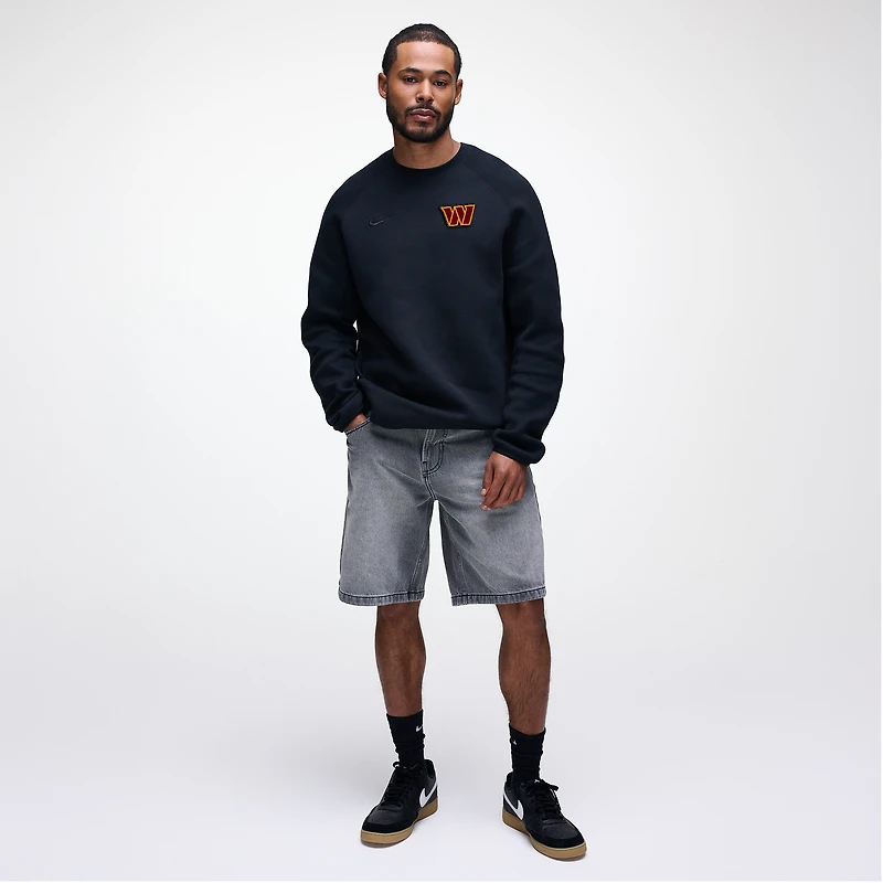 Men's Nike Black Washington Commanders Tech Fleece Raglan Sweatshirt