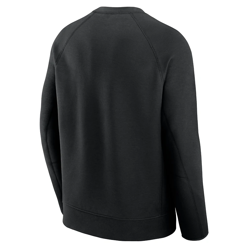 Men's Nike Heather Gray Washington Commanders Tech Fleece Raglan Sweatshirt