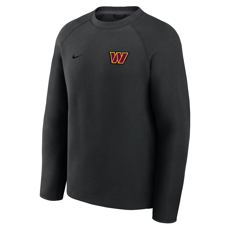 Sweat-shirt Nike Tech Fleece Raglan noir Washington Commanders pour homme