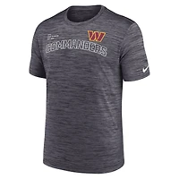 T-shirt de performance Nike Washington Commanders Velocity Arch noir pour homme