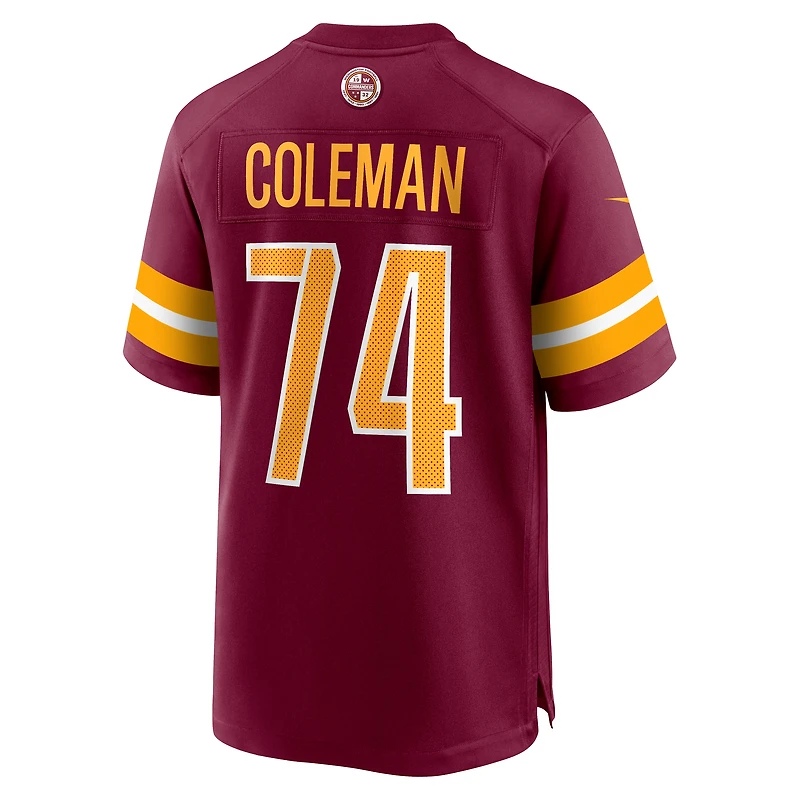 Maillot de match Nike Brandon Coleman bordeaux pour homme des Washington Commanders