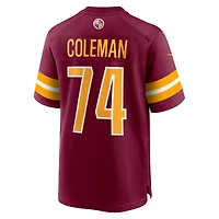 Maillot de match Nike Brandon Coleman bordeaux pour homme des Washington Commanders