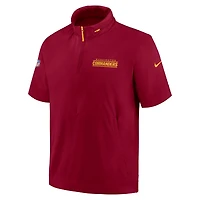 Veste à capuche manches courtes et demi-zip Nike Bordeaux Washington Commanders 2024 pour homme