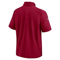 Veste à capuche manches courtes et demi-zip Nike Bordeaux Washington Commanders 2024 pour homme