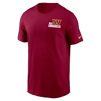 T-shirt essentiel Nike Washington Commanders Blitz pour homme, bourgogne