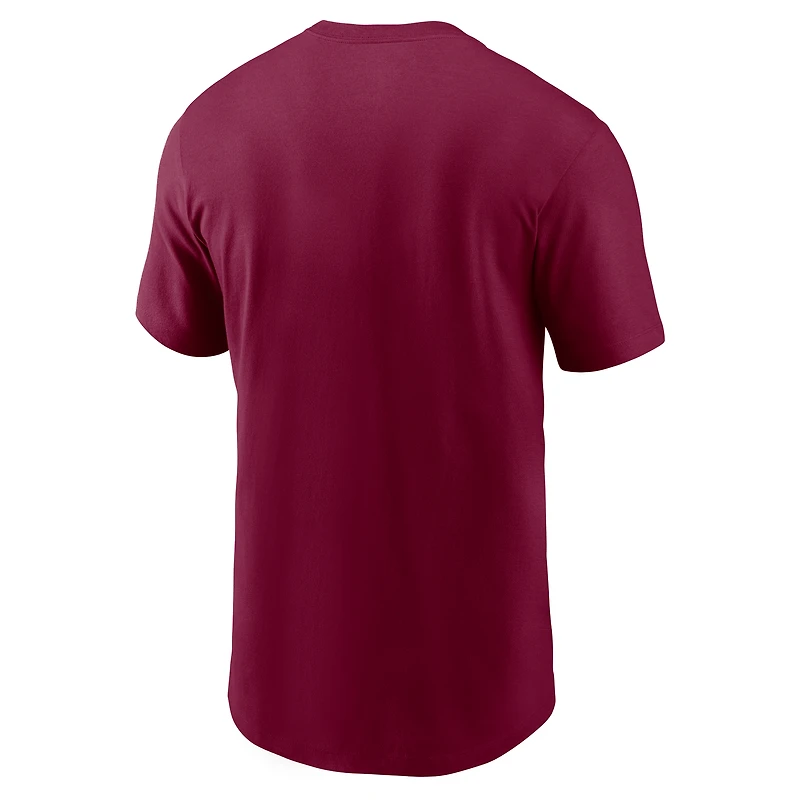 T-shirt essentiel Nike Washington Commanders bordeaux pour homme