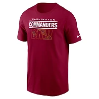 T-shirt essentiel Nike Washington Commanders Local pour homme, bourgogne