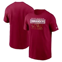 T-shirt essentiel Nike Washington Commanders Local pour homme, bourgogne
