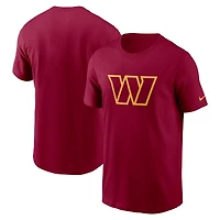 T-shirt essentiel Nike pour homme, bordeaux, Washington Commanders, logo Primetime