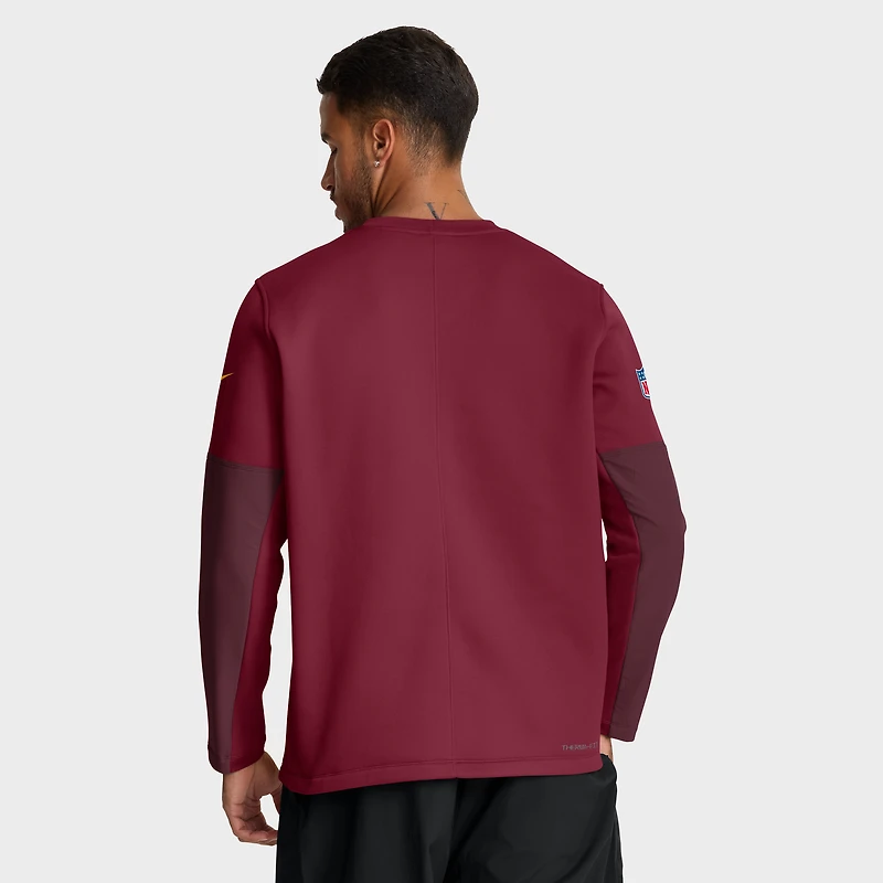 T-shirt Nike bordeaux à manches longues Therma-FIT pour homme, Washington Commanders