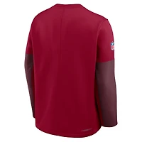 Men's Nike Burgundy Washington Commanders Sideline Coach Therma-FIT Long Sleeve T-Shirt