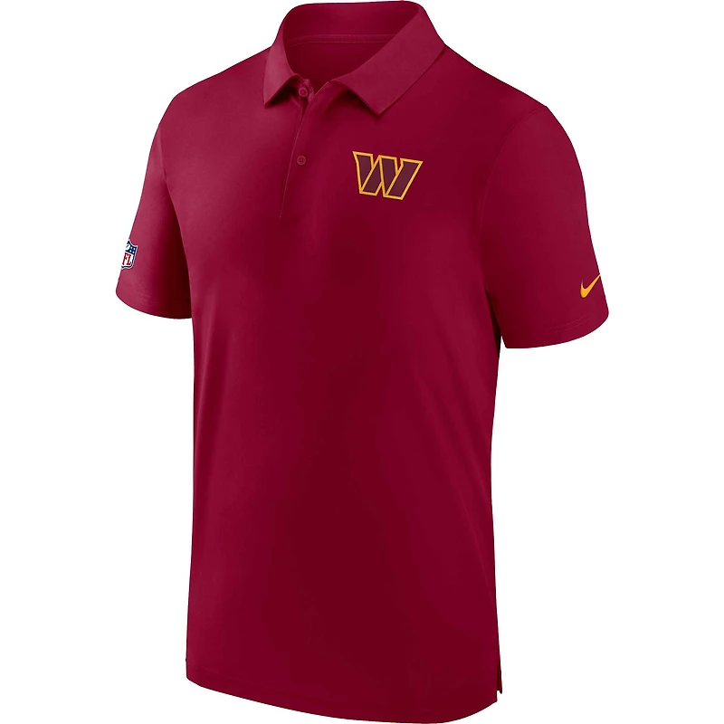Polo de performance Nike pour hommes, Washington Commanders Sideline Coaches, bordeaux