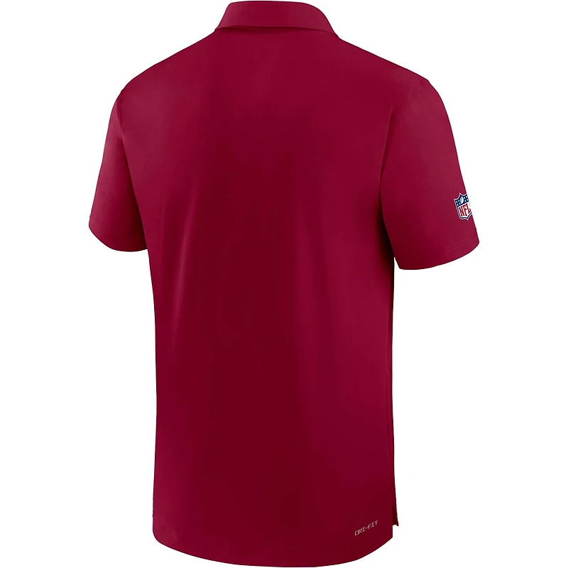 Polo de performance Nike pour hommes, Washington Commanders Sideline Coaches, bordeaux