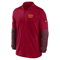 Men's Nike Burgundy Washington Commanders Sideline Dri-FIT Half-Zip Pullover