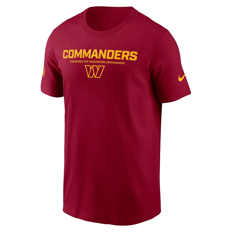 T-shirt Nike bordeaux Washington Commanders Sideline Performance pour homme