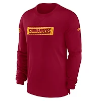 Men's Nike Burgundy Washington Commanders Sideline Player Performance Long Sleeve T-Shirt