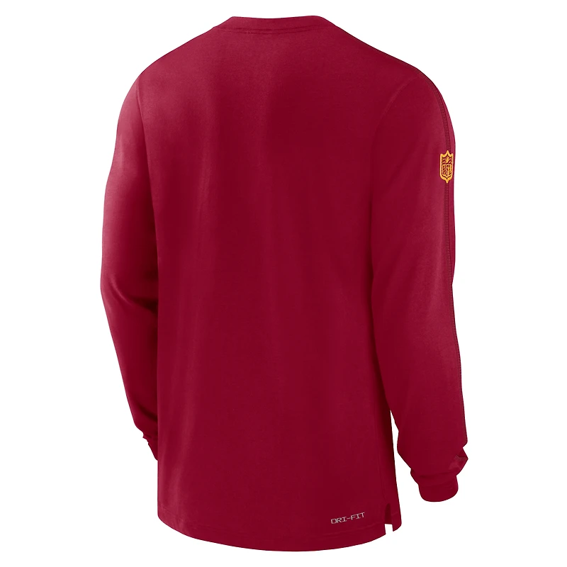 Men's Nike Burgundy Washington Commanders Sideline Player Performance Long Sleeve T-Shirt