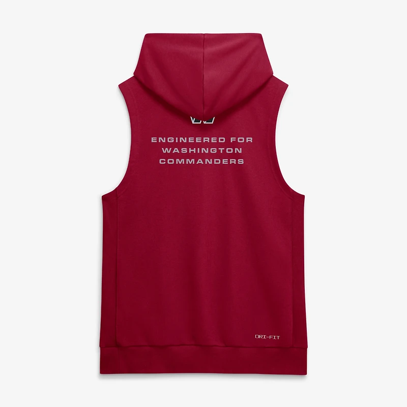 Men's Nike Burgundy Washington Commanders Sideline Standard Issue Dri-FIT Sleeveless Hoodie