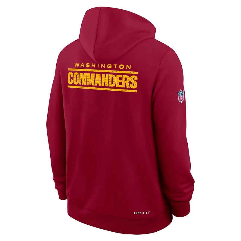 Sweat à capuche Nike bordeaux Washington Commanders Sideline Standard Issue Initial Domicile Dri-FIT pour homme