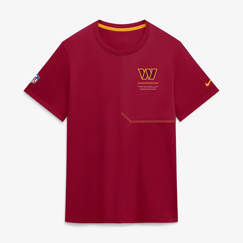 Men's Nike  Burgundy Washington Commanders Sideline UV Dri-FIT Coaches Shirt