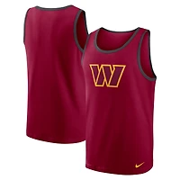 Men's Nike Burgundy Washington Commanders Tri-Blend Tank Top