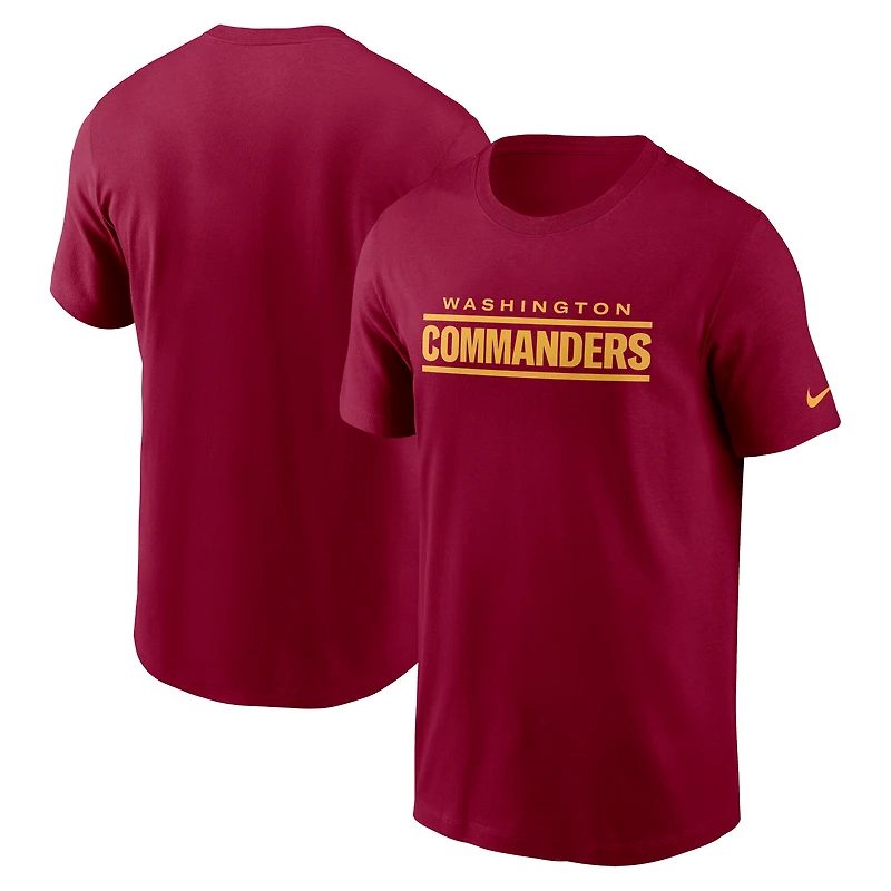 T-shirt Nike bordeaux pour homme avec logo Washington Commanders