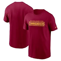 T-shirt Nike bordeaux pour homme avec logo Washington Commanders
