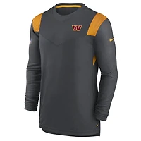 T-shirt à manches longues Nike Washington Commanders Sideline Tonal Logo Performance Player pour homme, anthracite