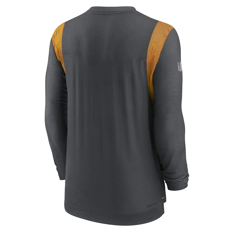 T-shirt à manches longues Nike Washington Commanders Sideline Tonal Logo Performance Player pour homme, anthracite