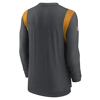 T-shirt à manches longues Nike Washington Commanders Sideline Tonal Logo Performance Player pour homme, anthracite