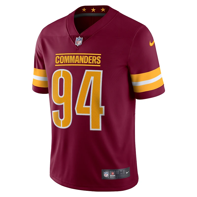 Men's Nike Da'Ron Payne Burgundy Washington Commanders Vapor Limited Jersey