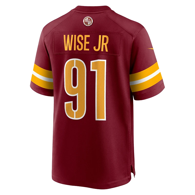 Maillot Nike Deatrich Wise Jr. Bordeaux pour homme des Washington Commanders