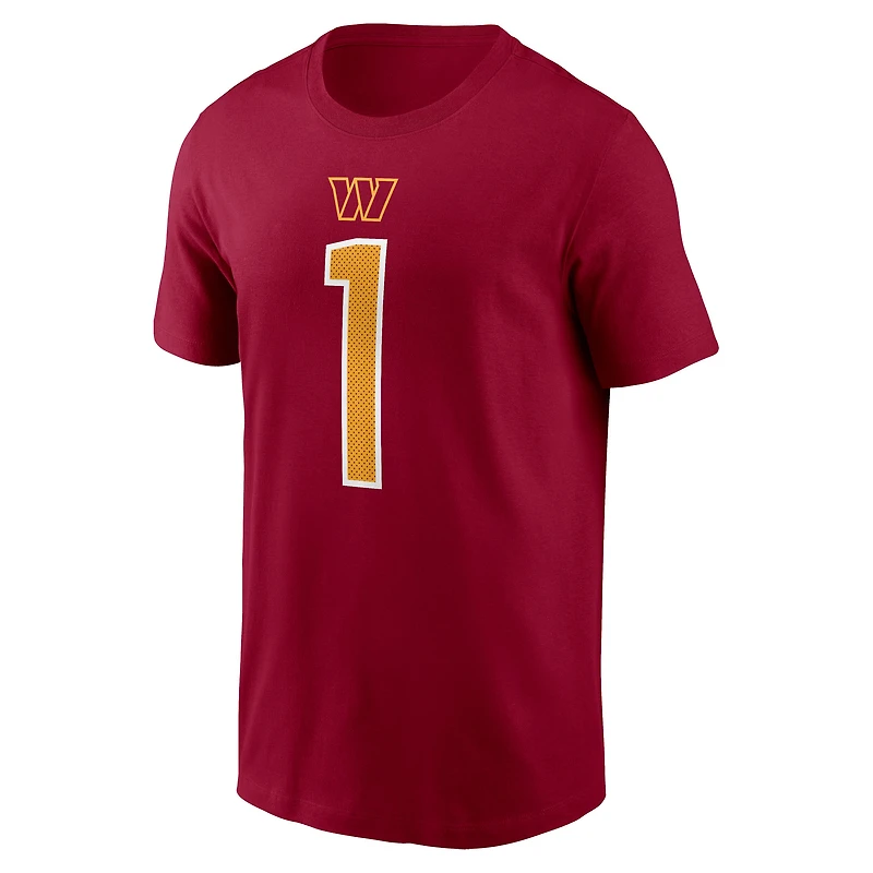 Men's Nike Deebo Samuel Sr Burgundy Washington Commanders Name & Number T-Shirt