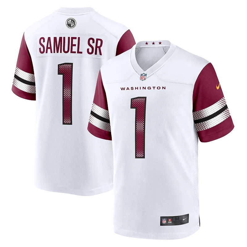 Maillot de joueur jeu Nike Deebo Samuel Sr pour homme, blanc, Washington Commanders