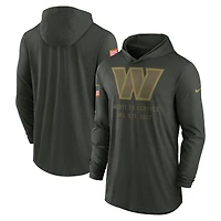 Men's Nike Forest Green Washington Commanders 2025 Salute to Service Sideline Dri-FIT Lightweight Hooded Pullover
