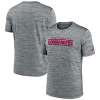 T-shirt Nike Washington Commanders Velocity Performance pour homme, gris