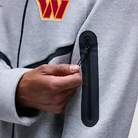 Sweat à capuche Nike Tech Fleece Windrunner gris chiné pour homme des Washington Commanders