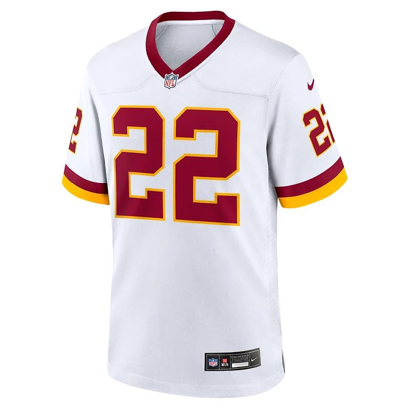 Maillot Nike Jacory Croskey-Merritt blanc pour homme, édition Super Bowl, Washington Commanders