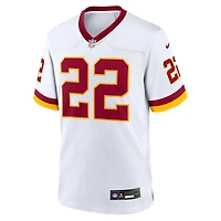 Maillot Nike Jacory Croskey-Merritt blanc pour homme, édition Super Bowl, Washington Commanders