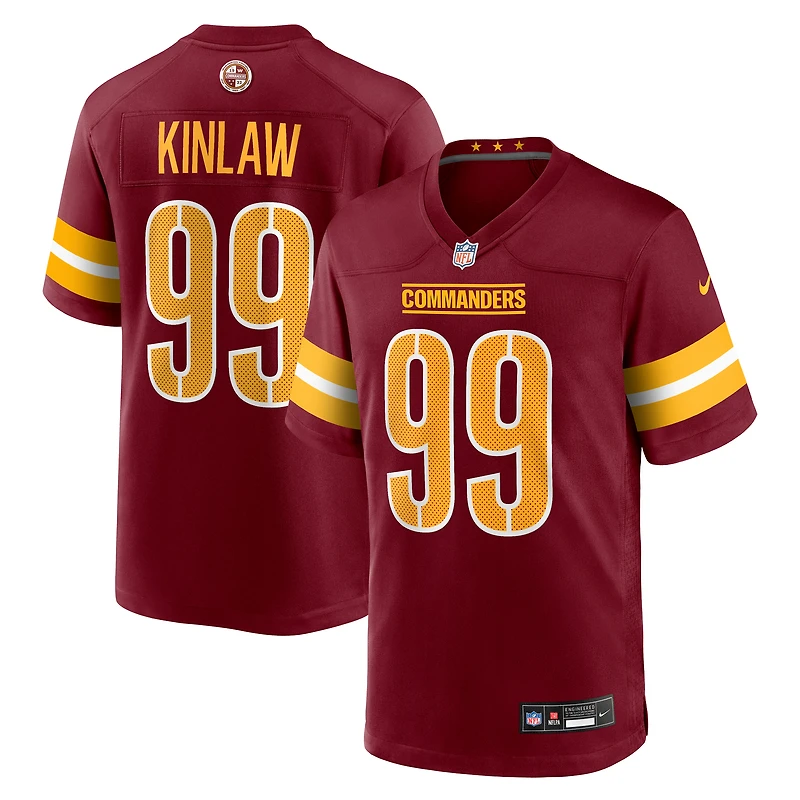 Men's Nike Javon Kinlaw  Burgundy Washington Commanders Team Game Jersey