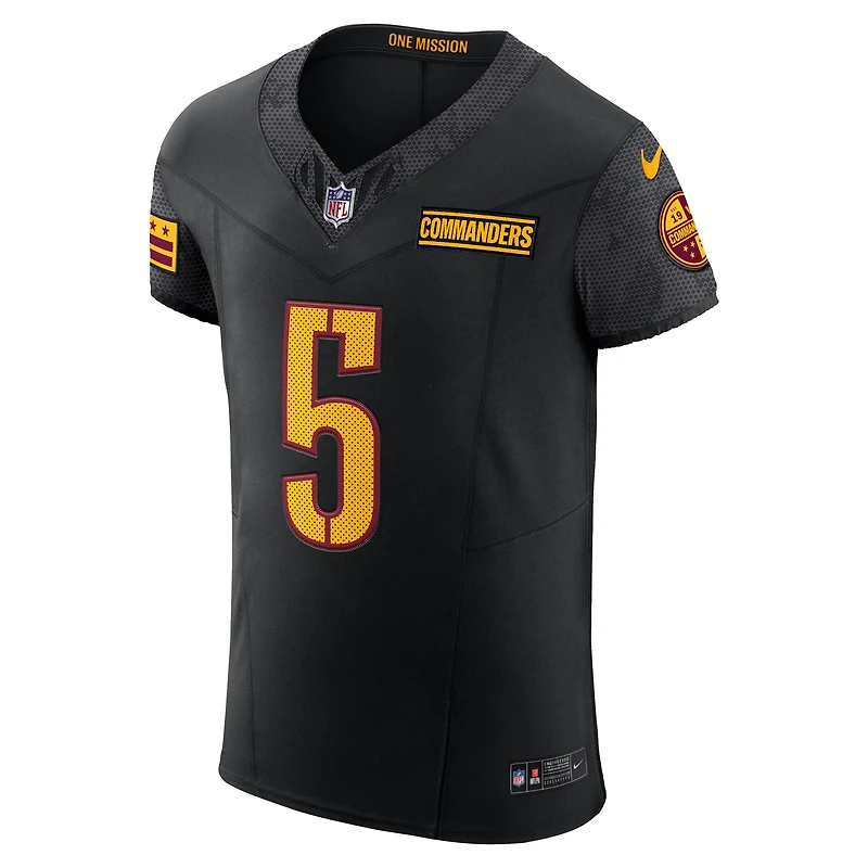 Maillot Nike Jayden Daniels noir pour homme des Washington Commanders Alternate Vapor F.U.S.E. Elite