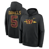 Men's Nike Jayden Daniels Black Washington Commanders Name & Number Hoodie