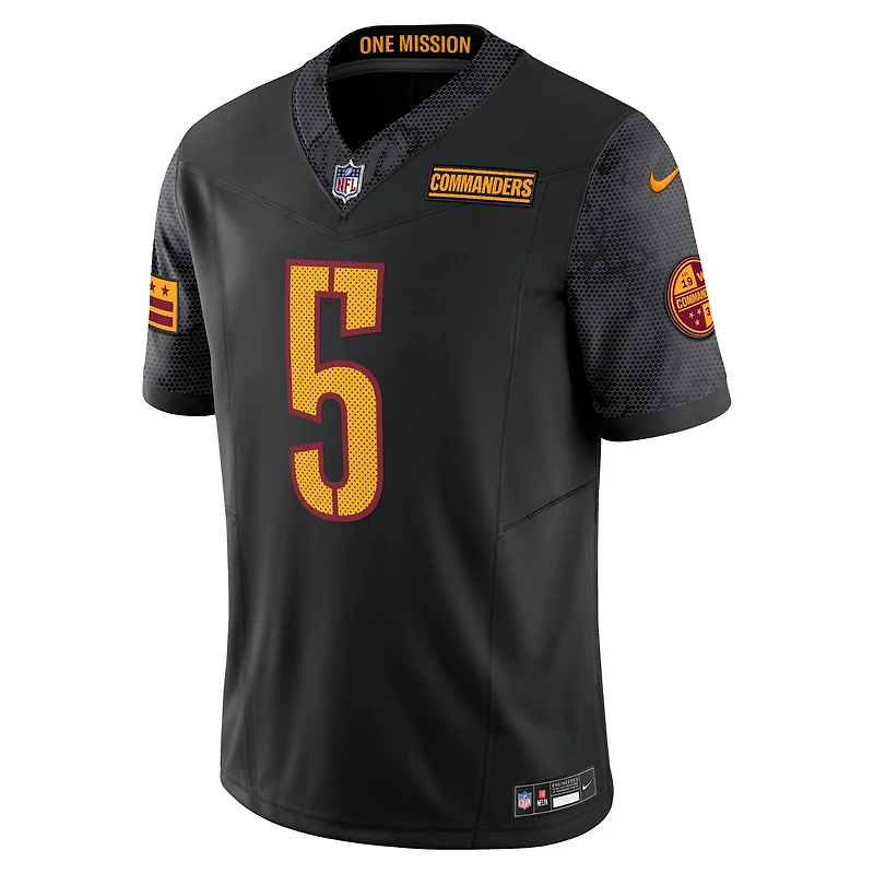Maillot Nike Jayden Daniels noir pour homme des Washington Commanders Vapor F.U.S.E. Limited