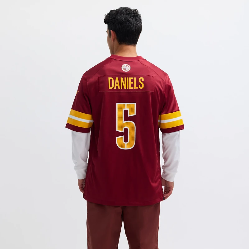 Maillot de jeu Nike Jayden Daniels pour homme, bordeaux, Washington Commanders