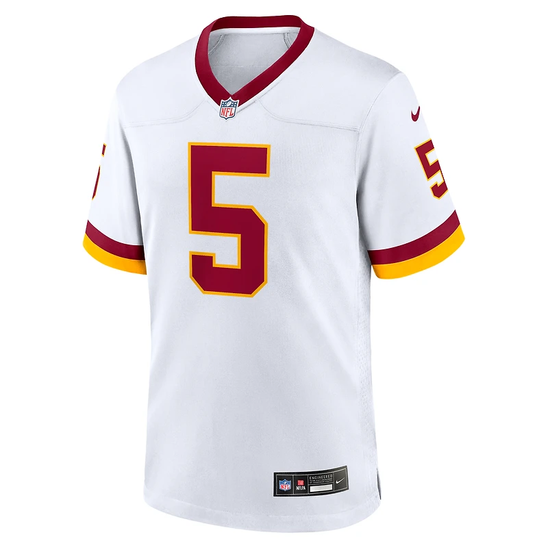 Maillot Nike Jayden Daniels blanc pour homme, édition Super Bowl, Washington Commanders