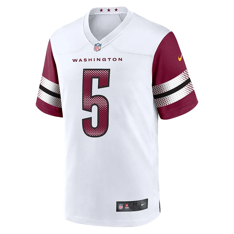 Maillot de jeu joueur Nike Jayden Daniels pour homme, blanc, Washington Commanders