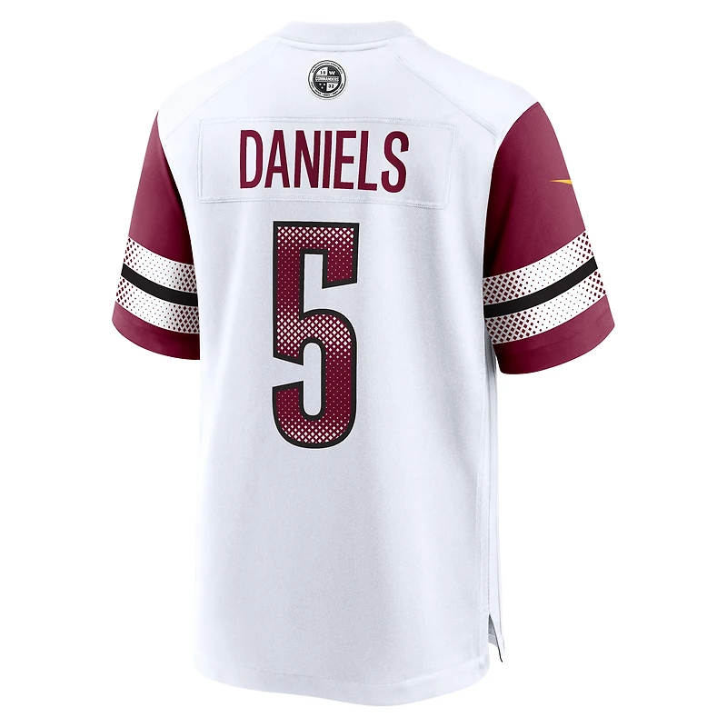 Maillot de jeu joueur Nike Jayden Daniels pour homme, blanc, Washington Commanders