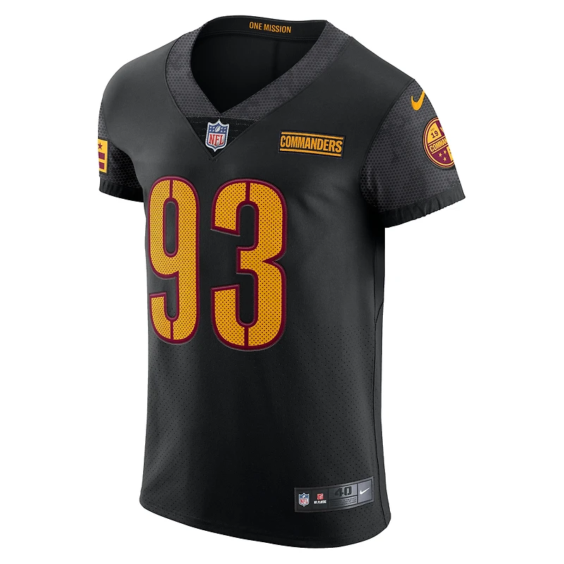 Maillot Nike Jonathan Allen pour homme, noir, Washington Commanders, Alternate Vapor Elite